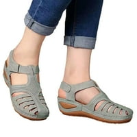 Azrian papuče sandale cipele zazor meka imitacijske kože Zatvoreni nožni prst Vintage protiv klizanja sandala