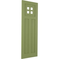 Ekena Millwork 12 W 73 H True Fit Pvc San Antonio misijski stil Fiksni montirani roleri, Moss Green