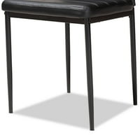 Blagovaonski stolac i ultramoderni, tapecirani u crnoj koži