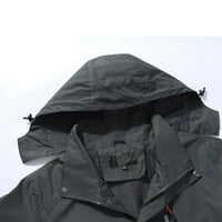 Ženska jesensko-zimska jednobojna jakna s odvojivom kapuljačom otporna na vjetar vodootporna prozračna vanjska