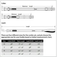 Set ovratnika i povodca od najlonske Ogrlice Za male, srednje i velike pse