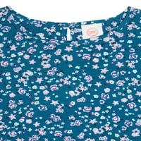 Wonder Nation Girls 'tiskana babydoll bluza s dugim rukavima, veličine 4- & Plus