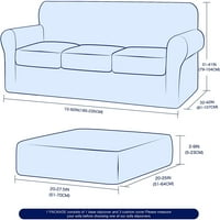 Subrte Stretch 4-komad jakquard damask kauč kauč, odvojeni poklopac jastuka