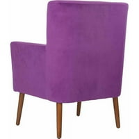 Safavieh Mercer Collection Julia Mid Century Purple Velvet Blend Retro Club Stolica