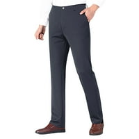 Muške rastezljive hlače u donjem dijelu, uske hlače, poslovne hlače, jednobojne hlače, radne uredske hlače s džepovima
