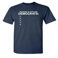 Glasajte za demokrate sarkastičan humor grafička novost super mekana smiješna majica s vrtložnim prstenom