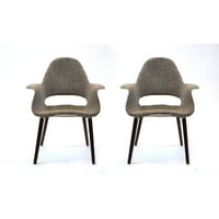 Orijentalna stolica od plastične tkanine u sivoj boji
