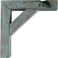 Ekena Millwork 1 2 W 12 D 12 H Vintage Farmhouse Bracket, kolekcija dekora Barnwood, Driftwood Blue