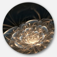 Fraktalni cvijet sa zlatnim zrakama disk 23.00 23.00 slikarski umjetnički otisci