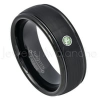 Dome Vucrsten Wedding Band - 0,07CT pasijans Alexandrite Ring - Personalizirani vjenčani prsten za volfram - Custom