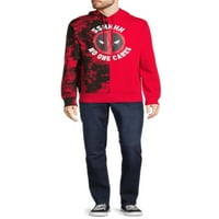 Marvel muški oprani Deadpool Nitko ne brine o grafičkom kapuljači za pulover s dugim rukavima, veličinama S-3x