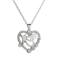 Rođendanski pokloni za žene nakit u obliku srca za mamu poklon Privjesak Ogrlica majke Ogrlice Za Rođendan Privjesci
