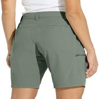 Ljetne ženske teretne kratke hlače srednjeg rasta, bermudske kratke hlače do koljena, jednobojne kratke hlače