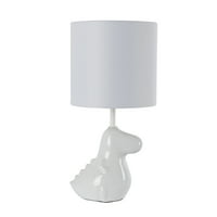 Dinosaur keramička stolna svjetiljka s LED žaruljom, bijela, vaša zona