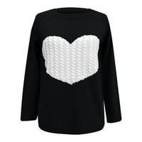 Kardigan džemperi za žene ženske modne duge Interhromatic Spaising temperament labavi pleteni džemper crni