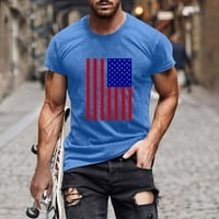 Muška Casual majica s okruglim vratom 3-inčni digitalni tisak nacionalne zastave za fitness, sportska majica kratkih