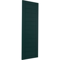 Ekena Millwork 15 W 65 H TRUE FIT PVC Horizontalni sloj uokviren modernim stilom Fiksni nosač, toplinski zeleni
