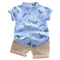Dječaci crtani tisak Outfits Set Baby Tops hlače Majice Dinosaur Outfits Outfits Toddler Crtani set Kids Boys