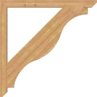 Ekena Millwork 1 2 W 48 D 48 H Funston Slat Smooth Bracket, zapadni crveni cedar