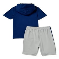 Dječaci Hoodie majica i pletene kratke hlače, dvodijelni set odjeće, 4-12