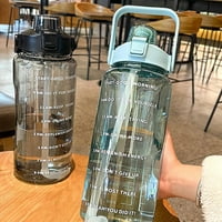 Sa slamnatom šalicom za fitness boca za vodu za dom na otvorenom plastična prozirna velikog kapaciteta 2000 ml