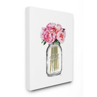 Stupell Industries modni dizajner cvjetna staklenka ružičasta ruža akvarel platna zidna umjetnost Amanda Greenwood