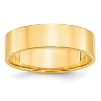 Primarno zlato, karatno žuto zlato, lagani ravni prsten, Veličina 13