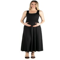 Udobna odjeća Jednostavna linijska haljina za majčinstvo maxi haljina