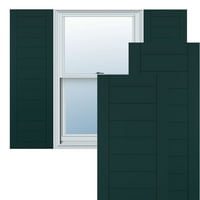 Ekena Millwork 15 W 76 H TRUE FIT PVC Horizontalni sloj uokviren modernim stilom Fiksni nosač, toplinski zeleni
