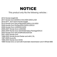 Prednji keramički diskovni jastučići TEC-465A za Honda Civic Accord Insight Acura El Fits Select: 2003- Honda