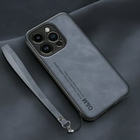 Za iPhone Pro Ma Slim futrola, vrhunska koža koja je prihvatljiva za kožu + meka TPU zaslona i zaštita kamere