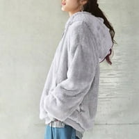 Ženski kaputi, elegantne proljetne i zimske kratke jakne od ovčje vune s kapuljačom, Ležerne jakne