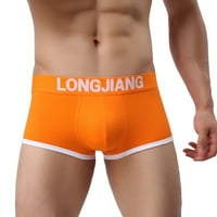 Donje rublje za muškarce narančasto pamučno muško ležerno jednobojno donje rublje hlače pamučne pantalone udobne
