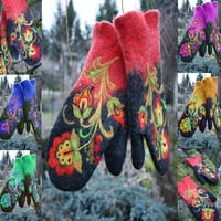 + Ženske zimske rukavice od kašmira odgovarajuće boje tople debele rukavice rukavice rukavice rukavice s krznenim