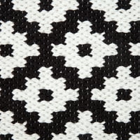 Tkani geometrijski jastuk u donjem dijelu, crno-bijeli, kvadrat 20 inča, količina po 1