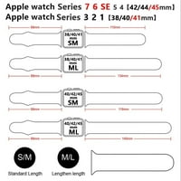 Sport silikonski remen kompatibilan s Apple Watch bendovima Ultra, meki podesivi ručni traci Zamjena IWATH serije