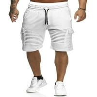 Muške široke prugaste mini hlače muške ljetne kratke hlače visokog struka trening elastične havajske kratke hlače