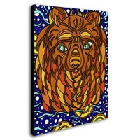 Zaštitni znak likovna umjetnost Bailey medvjed živ Canvas Art by Kathy G. Ahrens