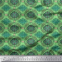 Tkanina s umjetničkim tiskom u obliku geometrijskih oblika, Paislea i mandale širine dvorišta