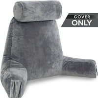 Jastučnica za muževe srednje veličine, samo tamno siva, ugodna jastučnica za posteljinu od mikrovlakana s naslonima