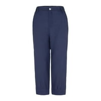 Booker ženske ležerne hlače modna solidna boja devet bodova ležerne hlače