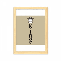 King White Word Šahovska igra ukrasna drvena slika ukras za kuću predmet A4