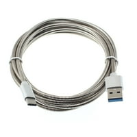 6ft Metalni USB kabel za Moto G Power Telefon-Type-C punjač kabela za napajanje USB-C Long X5V kompatibilan s