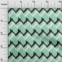 Pamučna poplin tkanina u inčima s geometrijskim otiscima ševrona širine dvorišta
