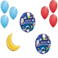 Set balona na svemirsku, vanzemaljsku, raketnu temu, balon rođendanske svemirske mačke, lunarna folija i baloni