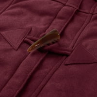 Moderna jakna za žene ležerna modna široka jednobojna kapa Plus ovratnik od flisa zimska jakna s džepom