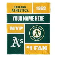 Oakland Athletics mlb colorblock Personalizirani svileni dodir deka