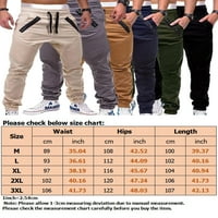 LUMONO MEN CASPLATNE LEMNE DONTS Lagane hlače od čvrstih boja ugrađene hlače s patentnim zatvaračima s džepovima