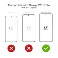 Različiti hibridni hibridni slučaj otporan na udarce za Galaxy S Ultra 5G - TPU BUMPER Akril leđa zaslon od kaljenog