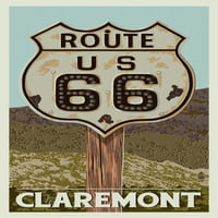 Claremont, Kalifornija, ruta 66, tvar slova